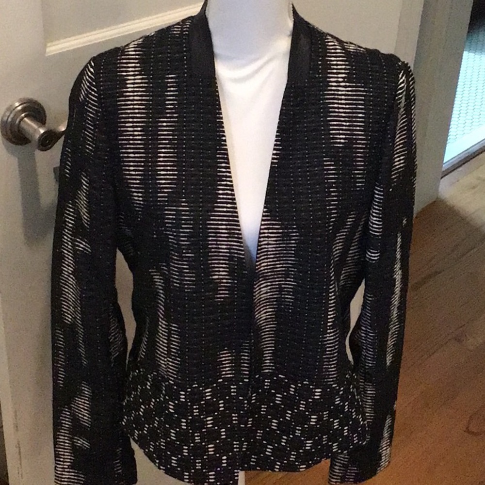 Black and white blazer